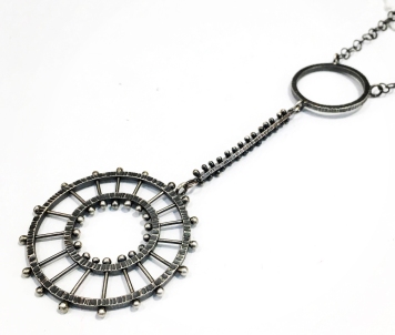 long Double Circle Radial necklace